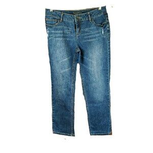 Simply Vera Vera Wang Skinny Jeans Size 6 Vintage Denim with Metal Buttons